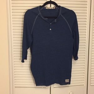 Blue 3/4 length top
